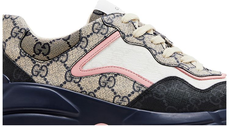 Gucci Wmns Rhyton Sneaker Beige Blue Monogram
