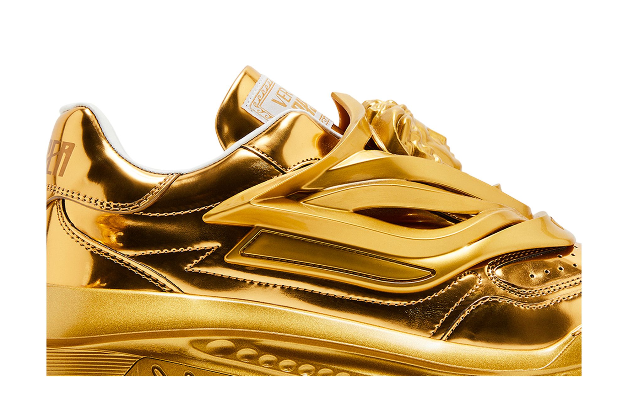 Buy Versace Odissea Caged Rubber Medusa Sneaker 'Metallic
