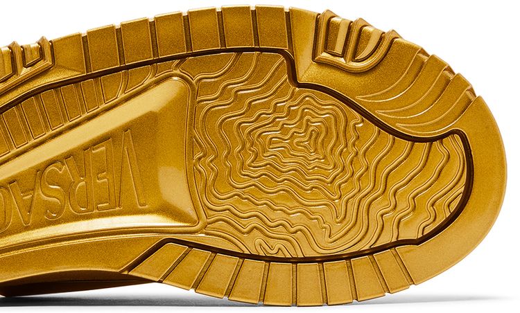 Versace Odissea Caged Rubber Medusa Sneaker Metallic Gold