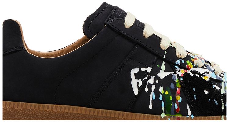 Maison Margiela Wmns Replica Low Paint Splatter   Black Pollock