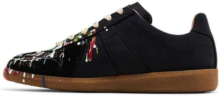 Maison Margiela Wmns Replica Low Paint Splatter   Black Pollock