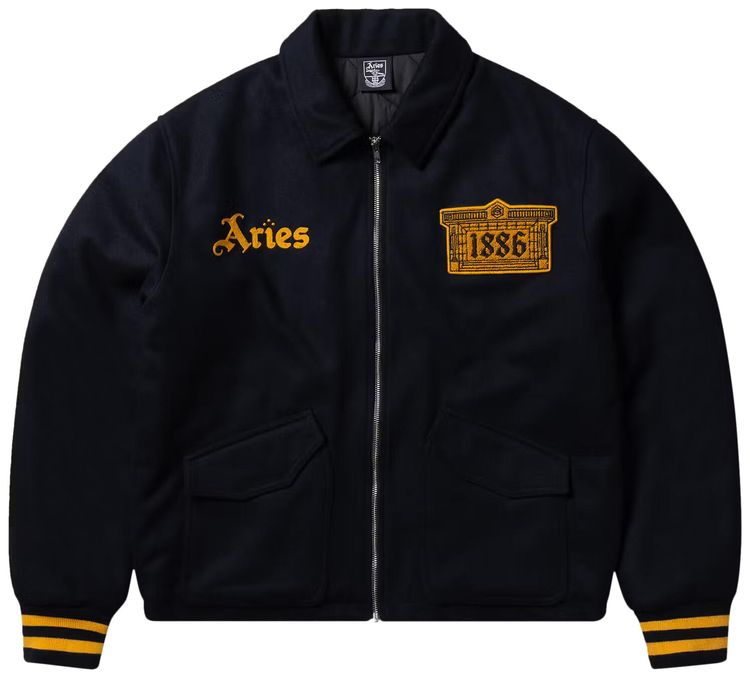 Aries x Arsenal Wool Bomber Jacket Navy