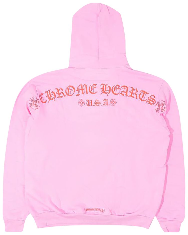Chrome Hearts T Bar Logo Hoodie PinkRed