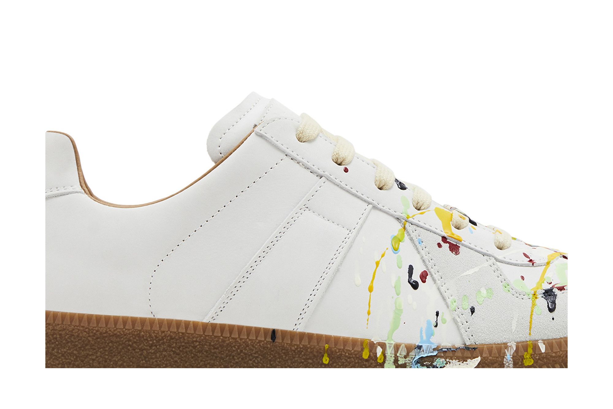 マルジェラ スプラッシュペイント REPRICA WS0087 SX8965 965 MAISON MARGIELA Replica Paint Splatter Sneaker, White/Pewter