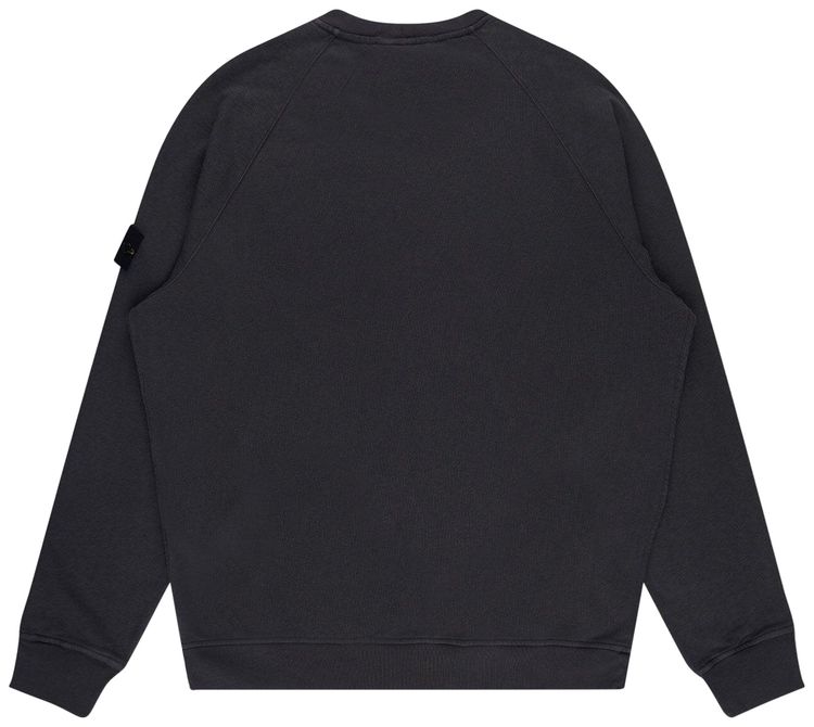 Stone Island Logo Patch Crewneck Sweatshirt Charcoal