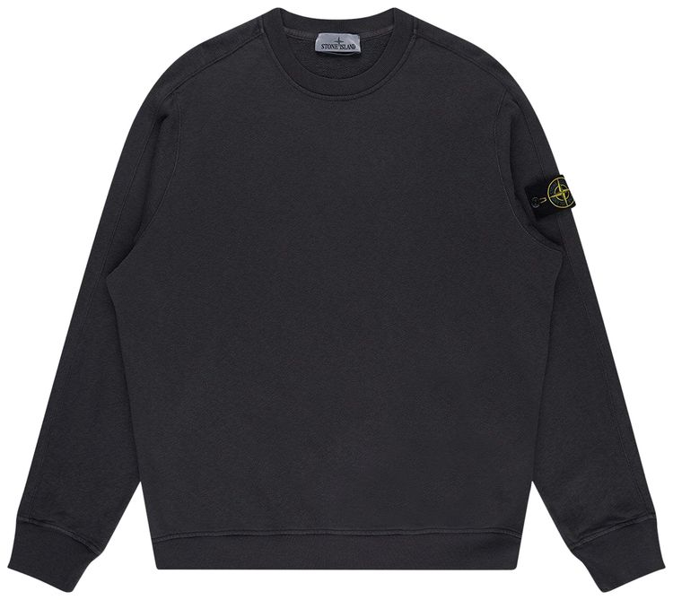 Stone Island Logo Patch Crewneck Sweatshirt Charcoal