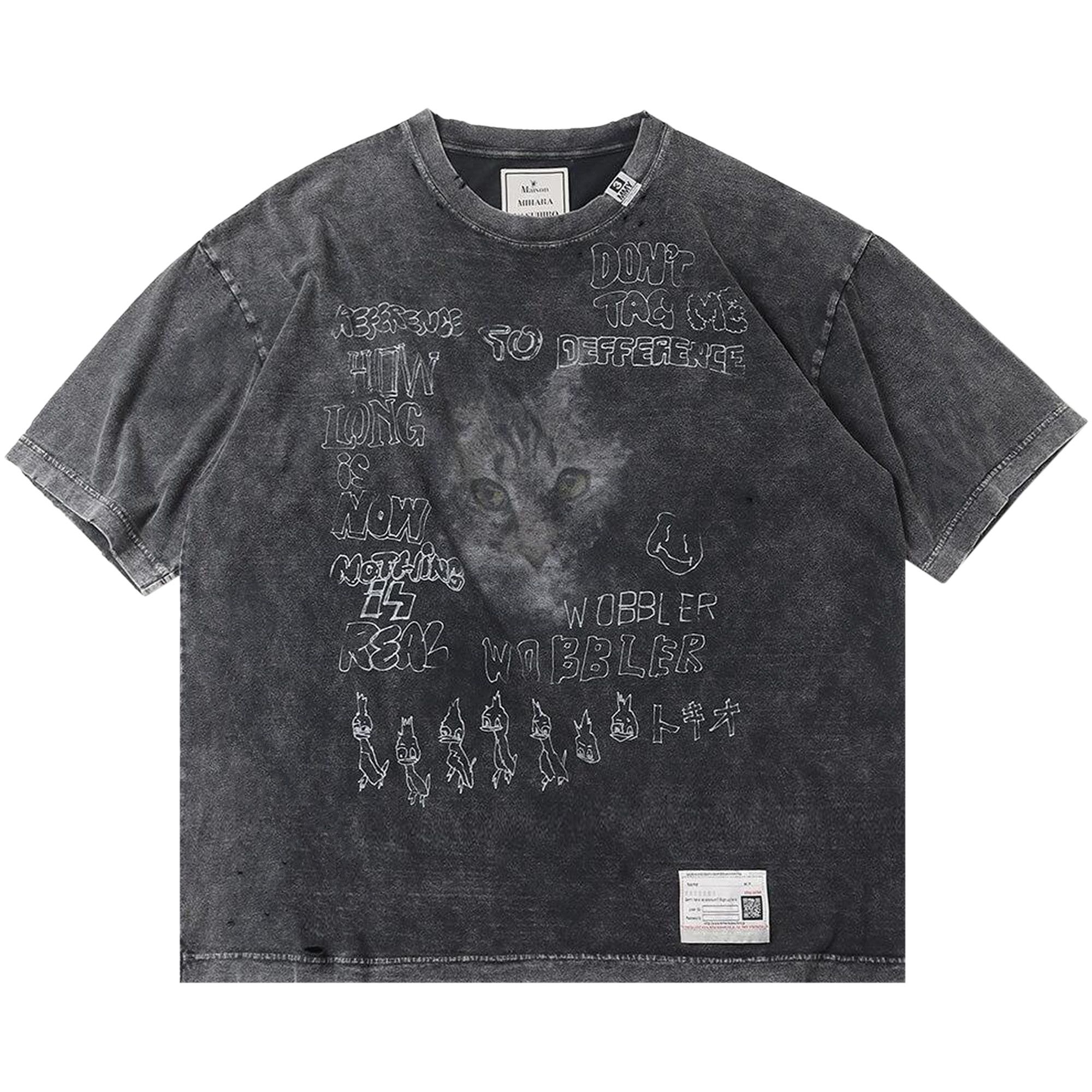 Buy Maison Mihara Yasuhiro Bleached Tee 'Black' - A13TS611