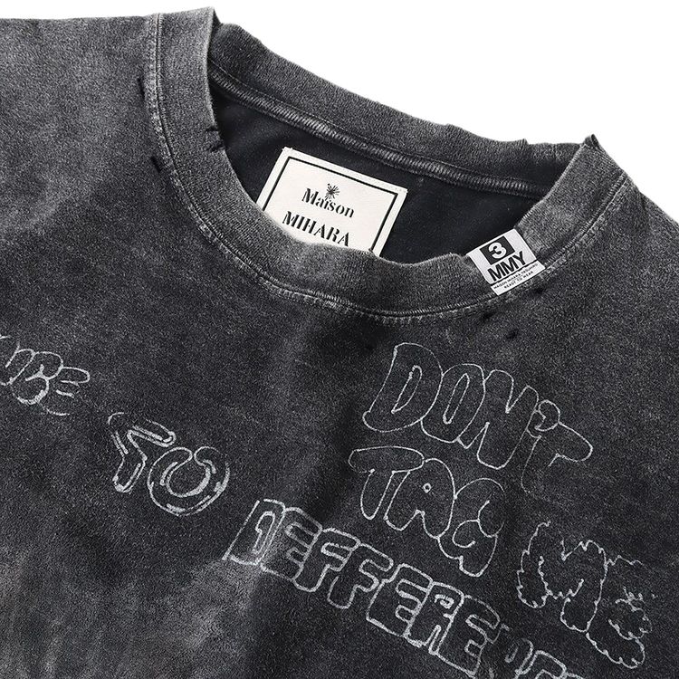 Maison Mihara Yasuhiro Bleached Tee Black