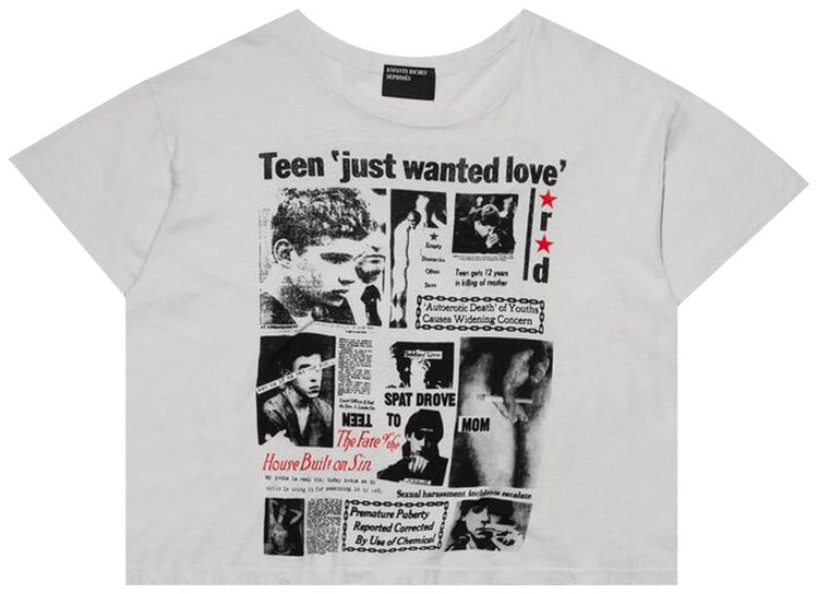 Enfants Riches Deprimes Teen Just Wanted Love T Shirt IvoryMulticolor
