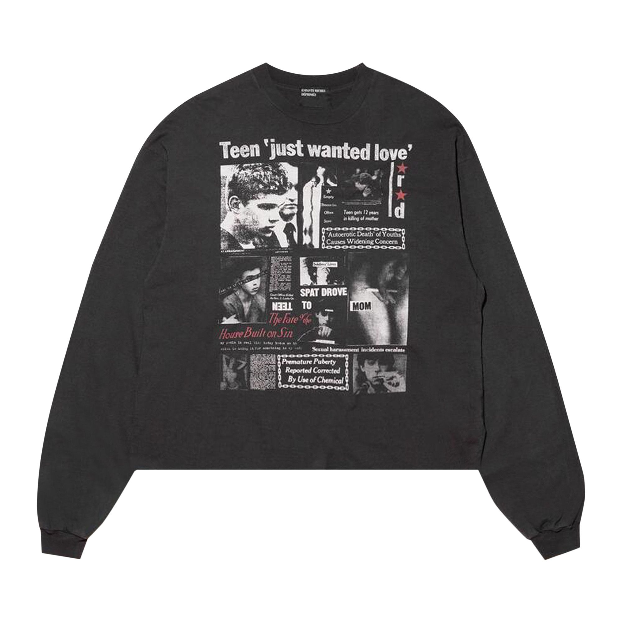 Buy Enfants Riches Déprimés Teen Just Wanted Love Long-Sleeve T-Shirt  'Faded Black/Multicolor' - 010 805 FADE | GOAT
