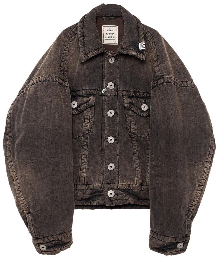 Maison Mihara Yasuhiro Puffer Denim Jacket Black