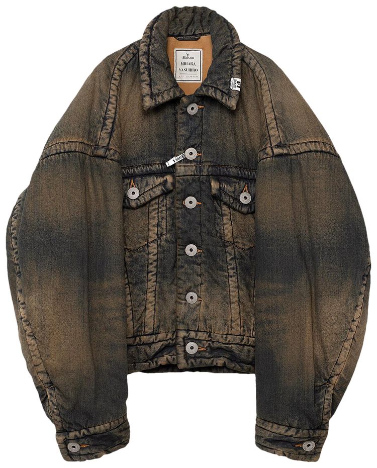 Maison Mihara Yasuhiro Puffer Denim Jacket Indigo