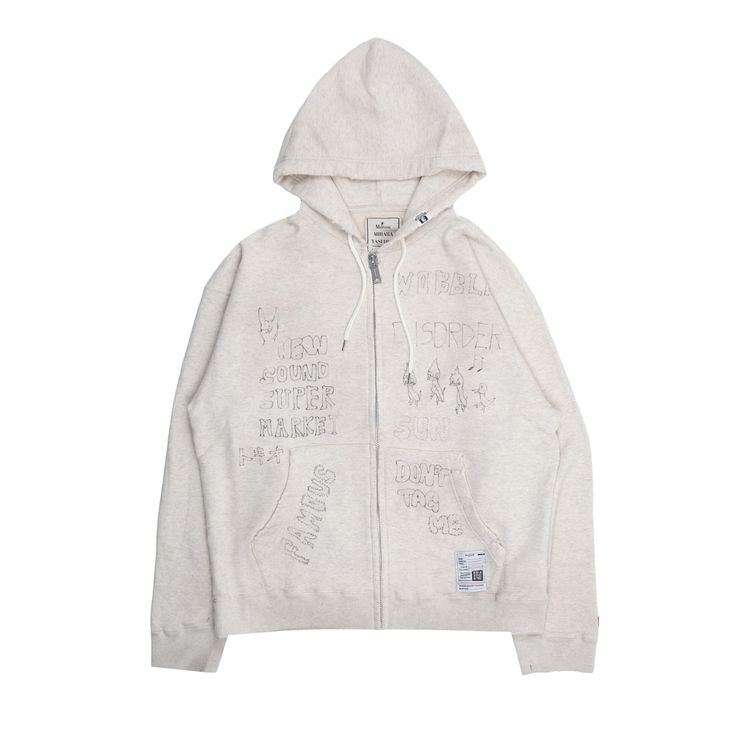 Maison Mihara Yasuhiro Distressed Hoodie White