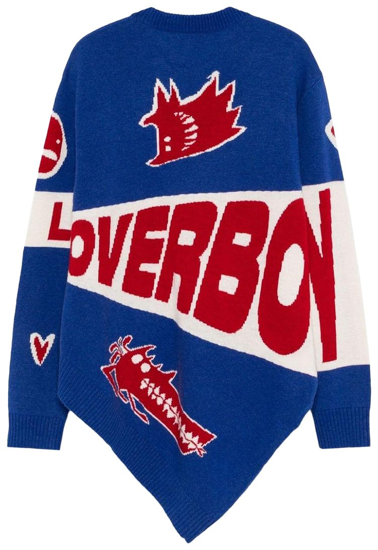 Charles Jeffrey Loverboy Topsy Turvy Loverboy Logo Jumper BlueRed