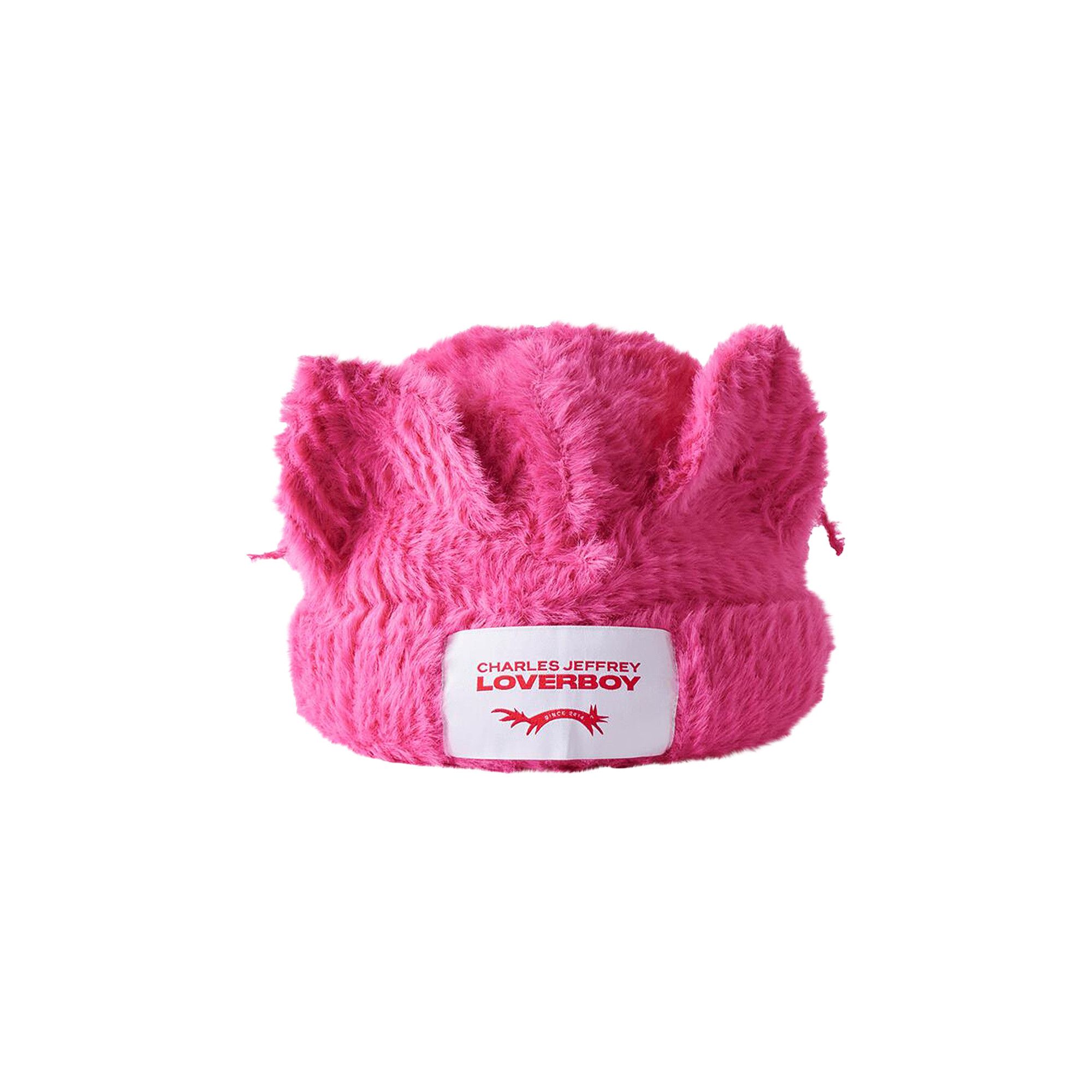 Buy Charles Jeffrey Loverboy Fluffy Chunky Ears Beanie 'Pink