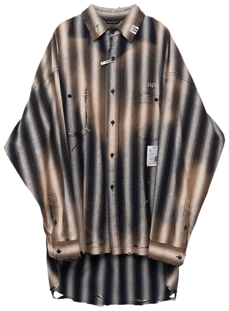 Maison Mihara Yasuhiro Ombre Stripe Shirt Black