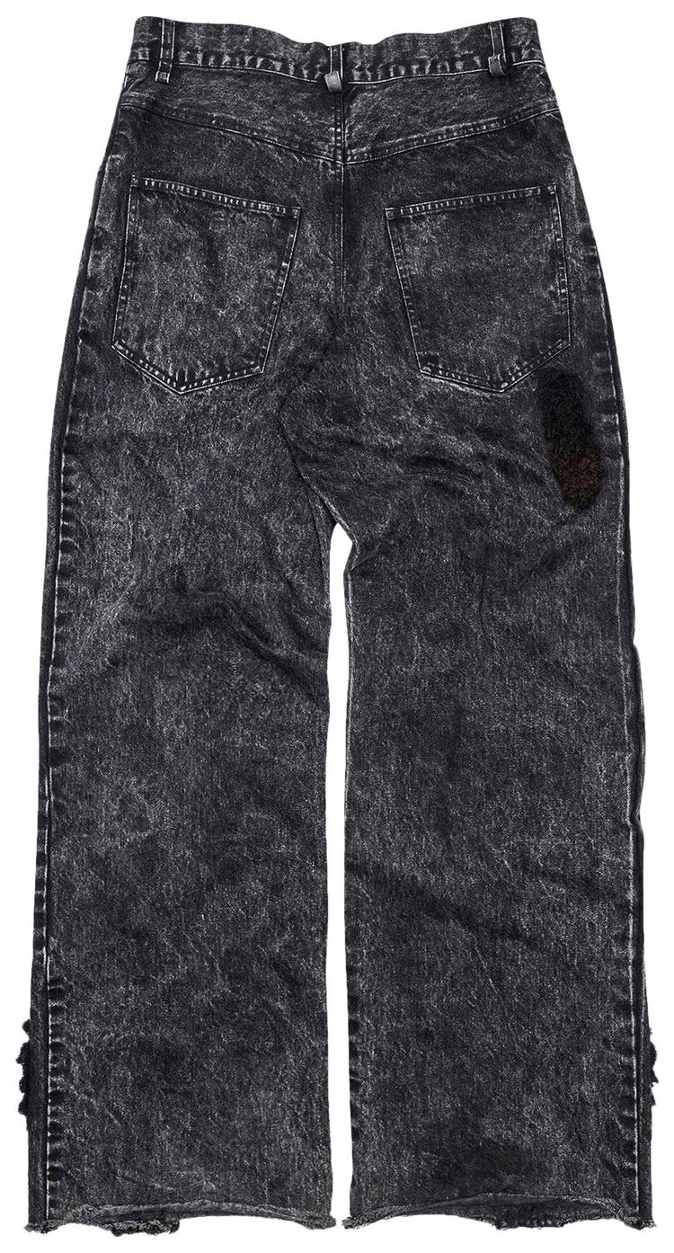 Song for the Mute Acid Wash Jeans Black