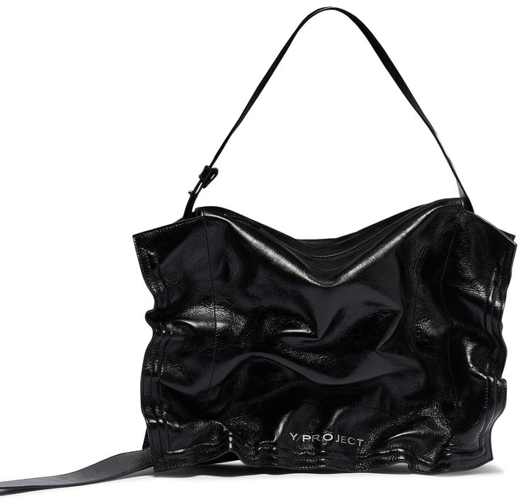 YProject Wire Cabas Bag Shiny Black
