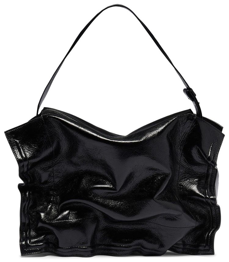 YProject Wire Cabas Bag Shiny Black