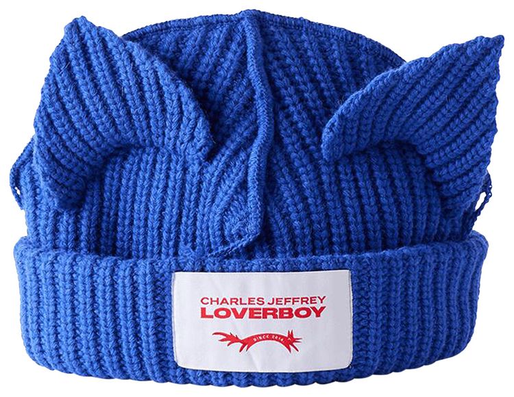 Charles Jeffrey Loverboy Chunky Ears Beanie Blue