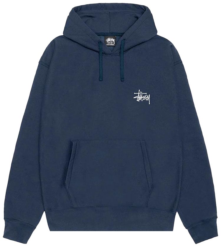 Stussy Basic Logo Hoodie Navy