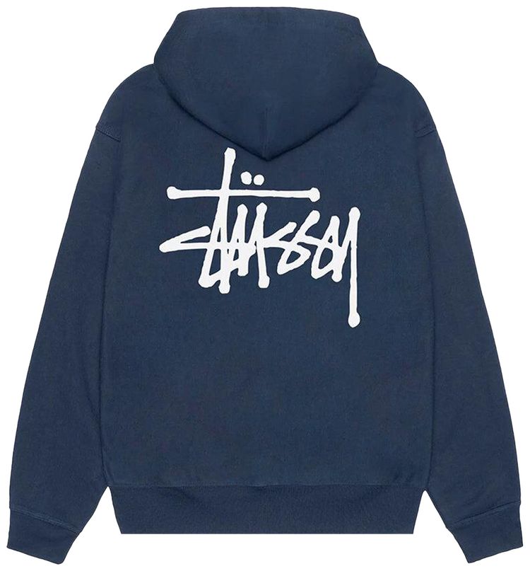 Stussy Basic Logo Hoodie Navy