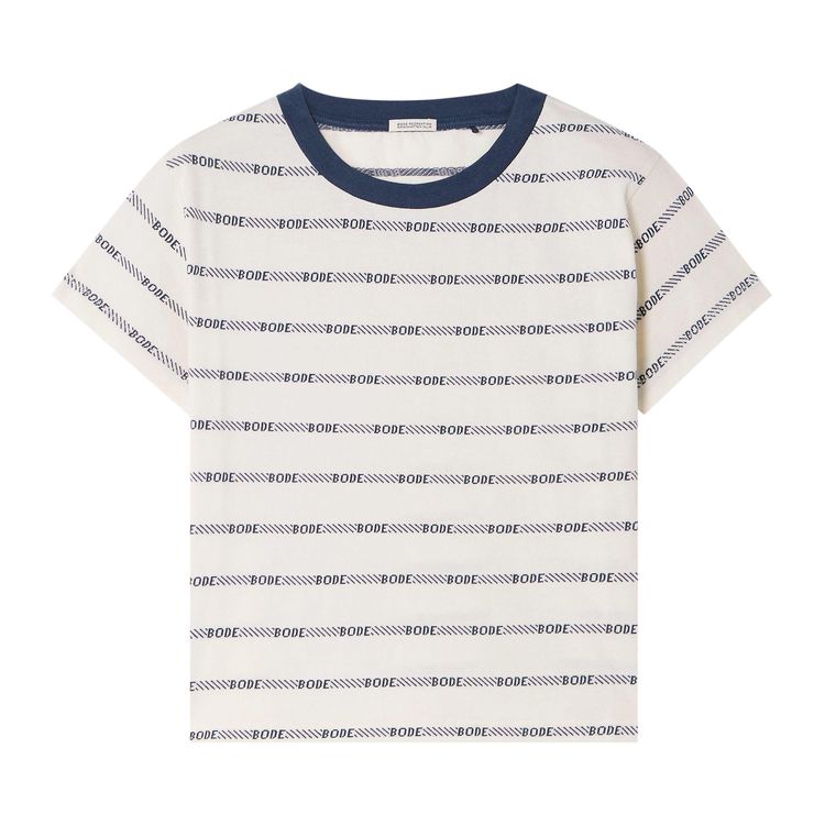 Bode Rec Jacquard Boxy Tee WhiteMulticolor