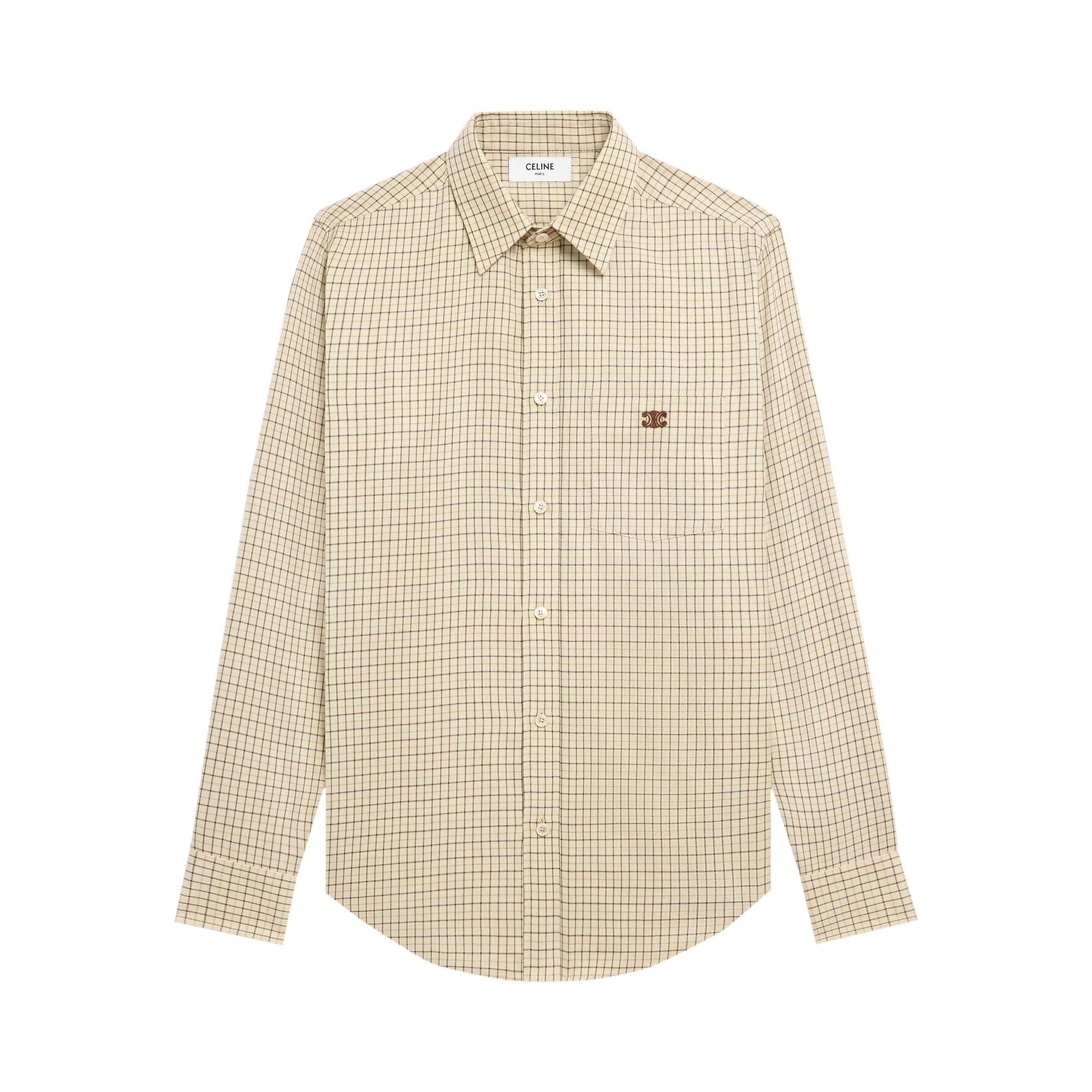 Buy CELINE Loose Shirt 'Beige/Camel/Marron' - 2C982113Q 02MX | GOAT