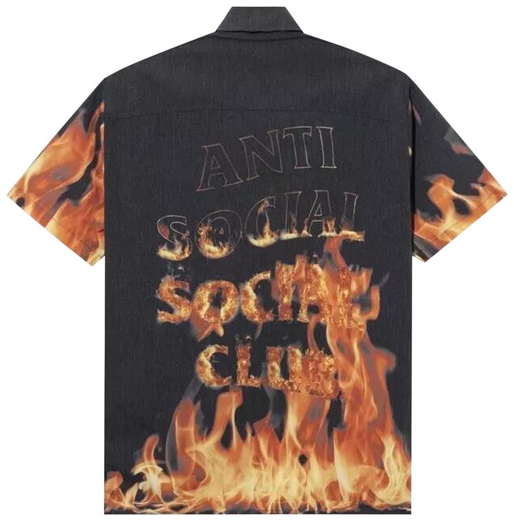 Buy Anti Social Social Club BBQ Button Up Shirt 'Black' 0657