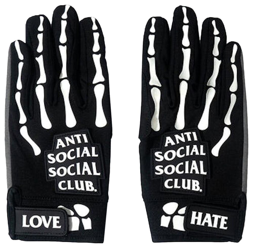 Buy Anti Social Social Club To The Bone Gloves 'Black' 0657