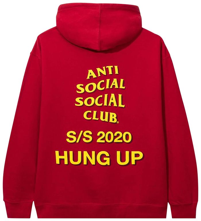 Buy Anti Social Social Club Dialtone Hoodie 'Red' 0657 1SS200106DH