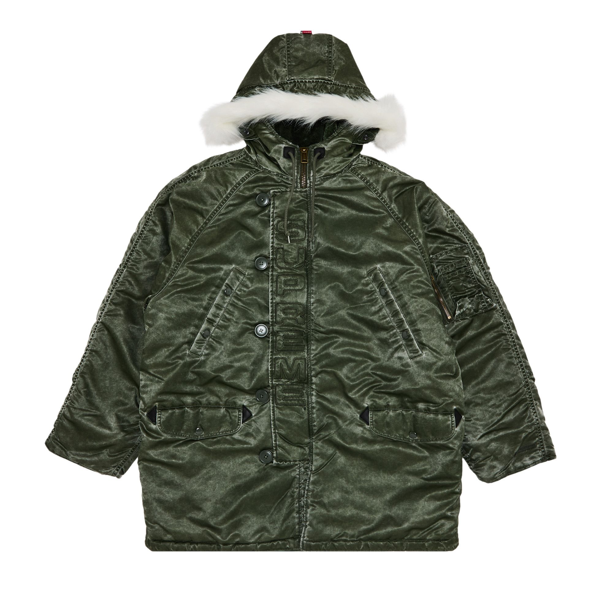 【週末価格】Washed Flight Satin N-3B Parka M Supreme Washed Flight Satin N-3B Parka (FW24) - $498