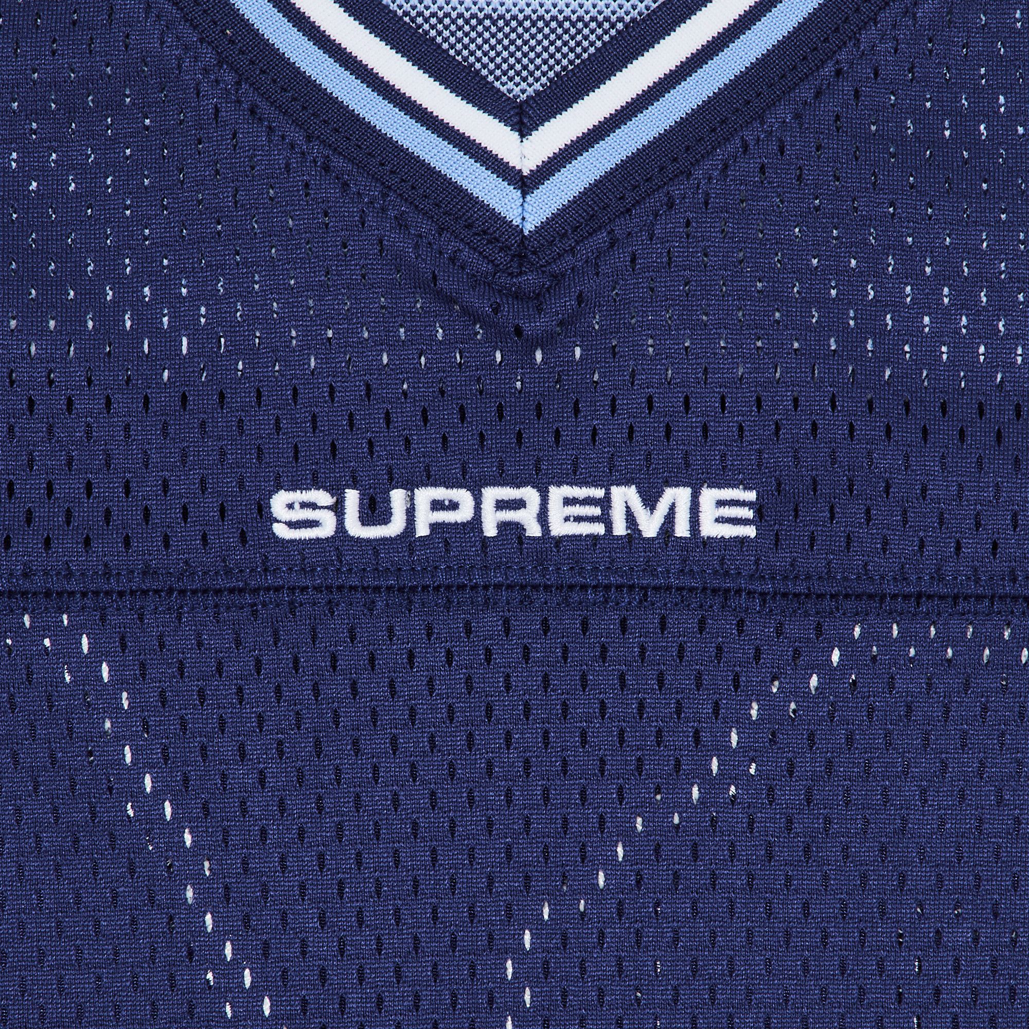 Buy Supreme Jacquard Rib Football Jersey 'Navy' - FW24KN6