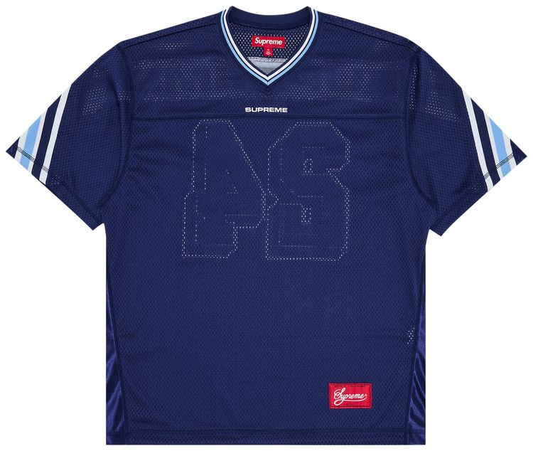 Supreme Jacquard Rib Football Jersey Navy