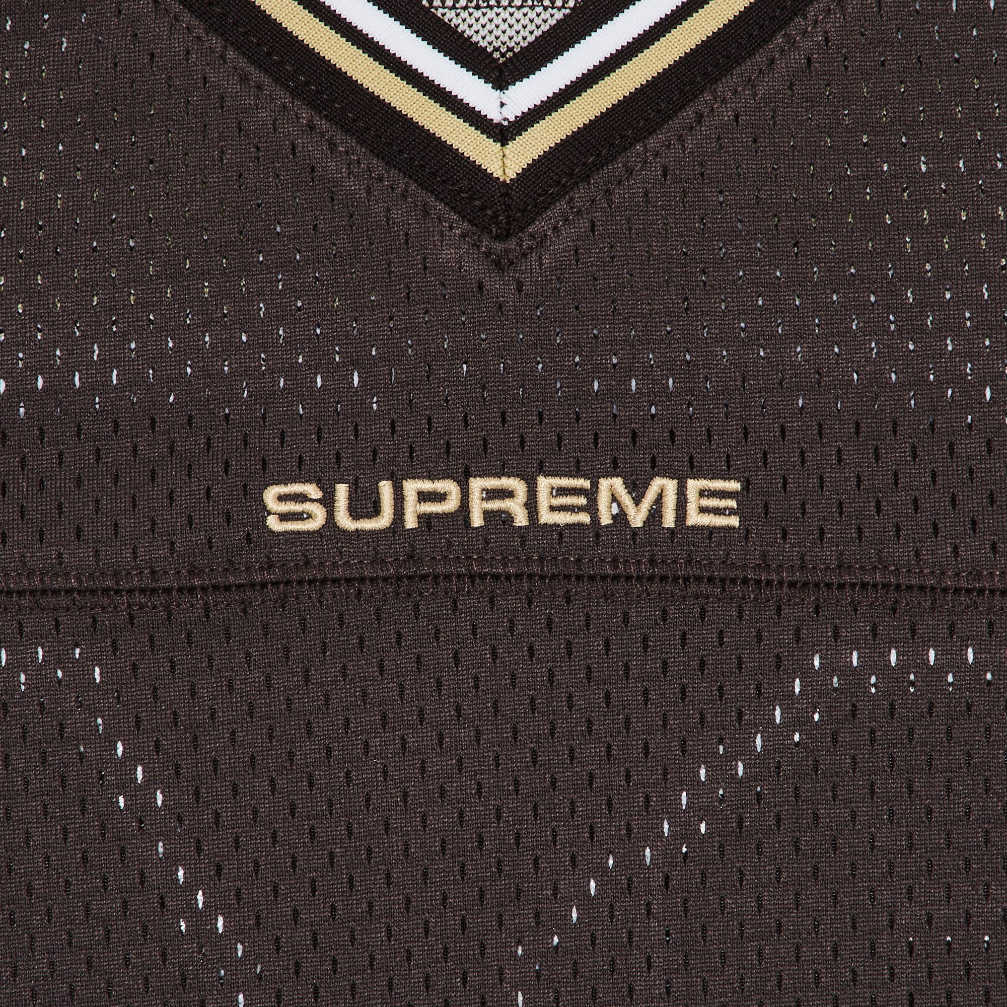 Buy Supreme Jacquard Rib Football Jersey 'Brown' - FW24KN6