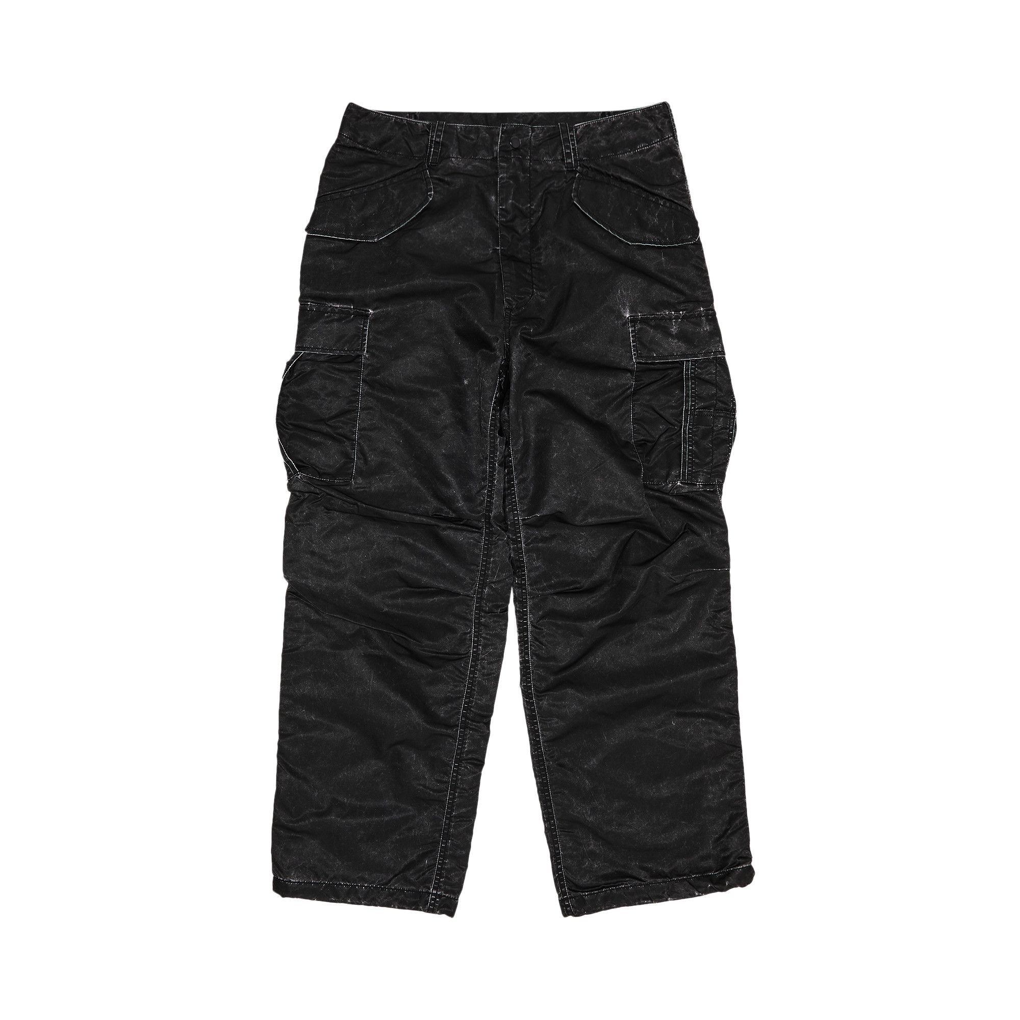 Size m Supreme Washed Flight Satin Cargo Pant 'Black'