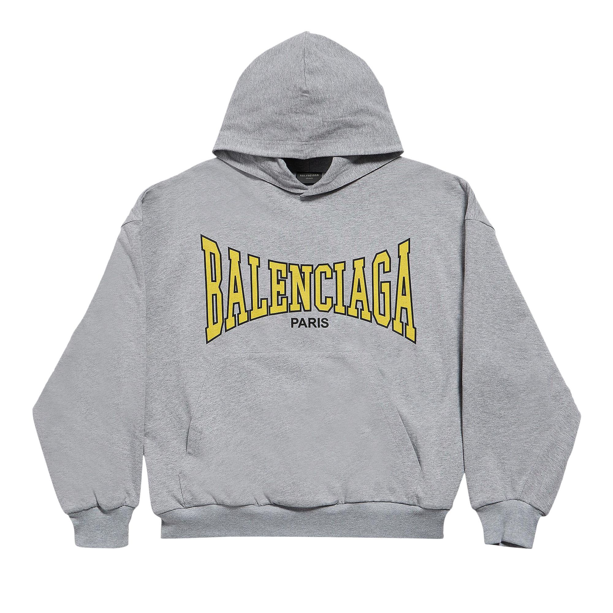 パーカー・フーディ *BALENCIAGA* Regular Lined Hood Heather Gray Yellow 807999TR Buy Balenciaga Logo Printed Hoodie 'Heather Grey/Yellow
