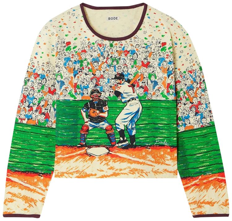 Bode Slugger Long Sleeve Tee Multicolor