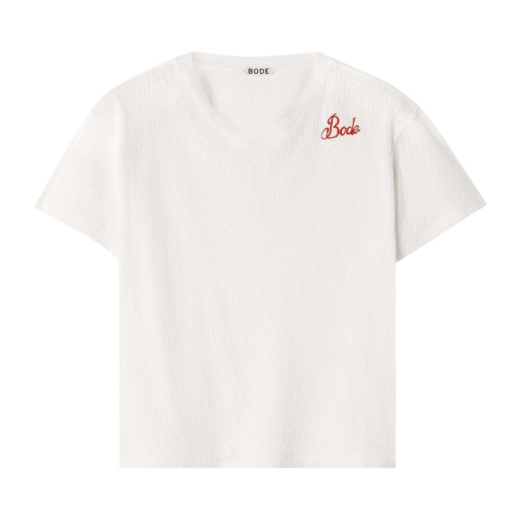 Bode Pointelle Tee Cream