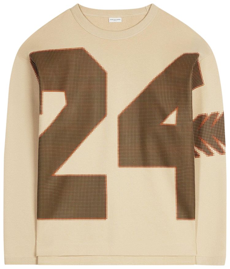 Dries Van Noten Oversized Graphic Sweater Beige