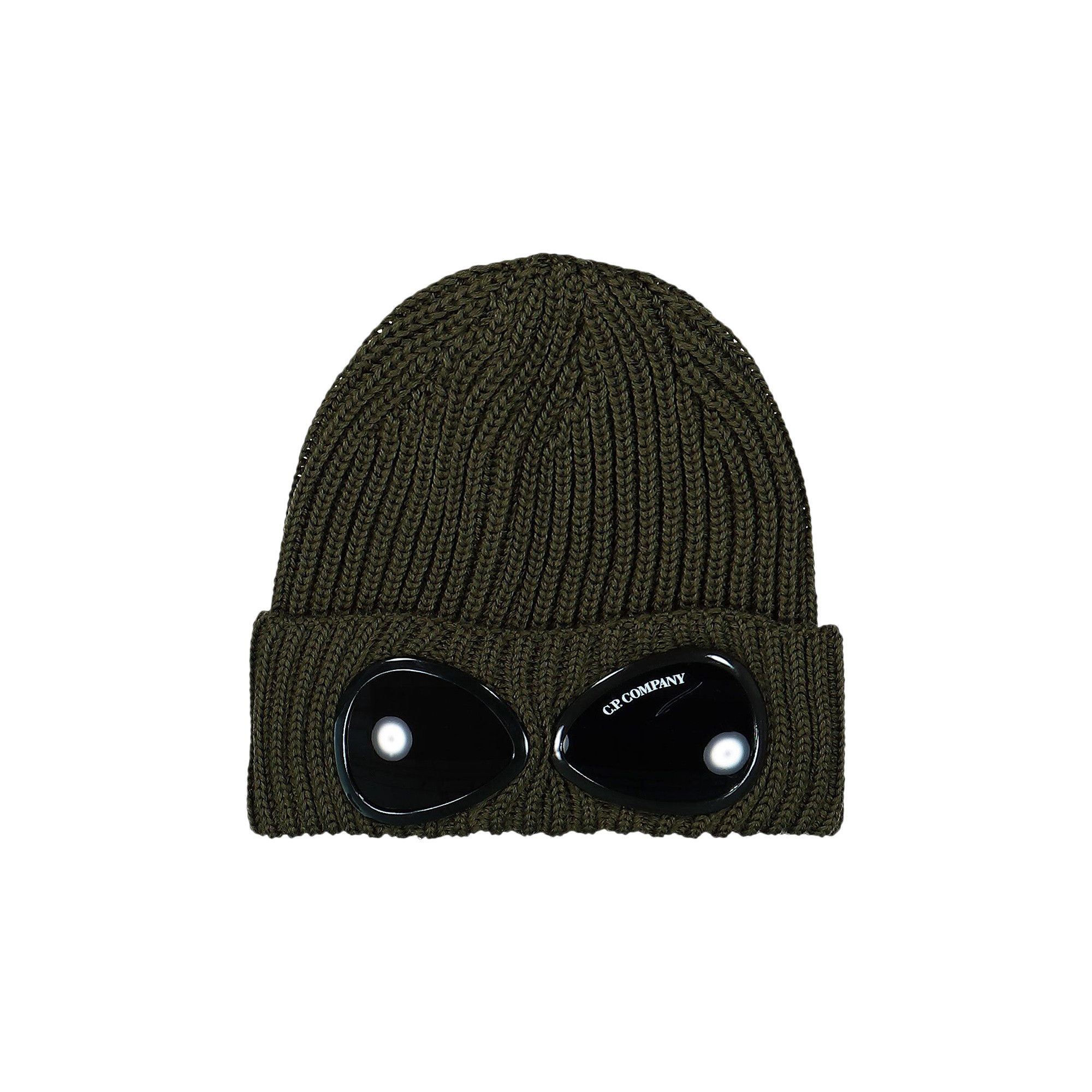 Buy C.P. Company Extra Fine Merino Wool Goggle Beanie 'Ivy Green