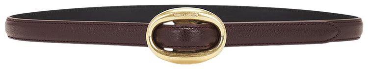 Saint Laurent Oval Belt Dark Currant