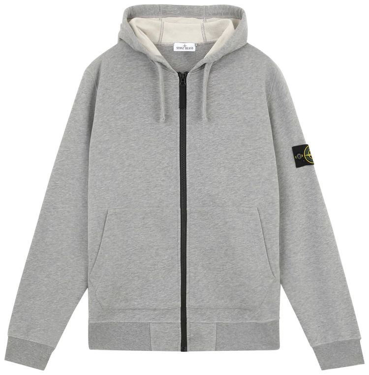 Stone Island Compass Badge Hoodie Melange Grey