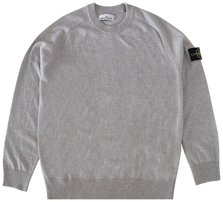Stone Island Compass Badge Sweater Melange Grey