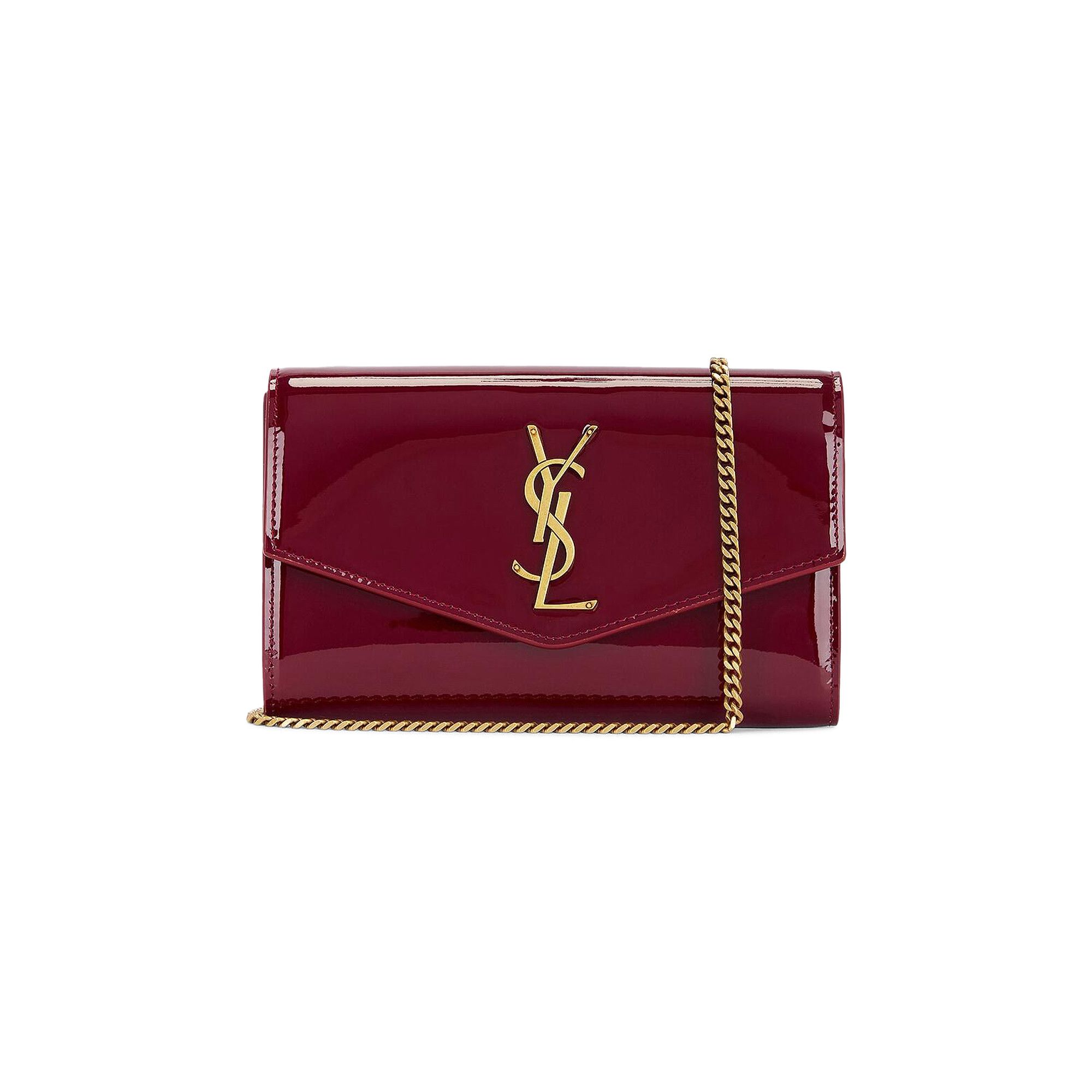 ysl chain wallet red