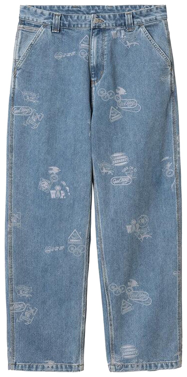 Carhartt WIP Stamp Pant Stamp Print Blue