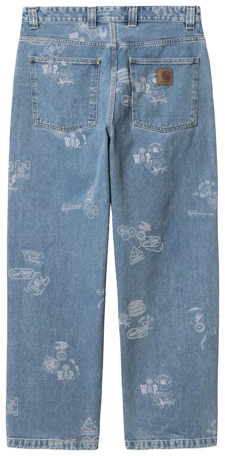Carhartt WIP Stamp Pant Stamp Print Blue