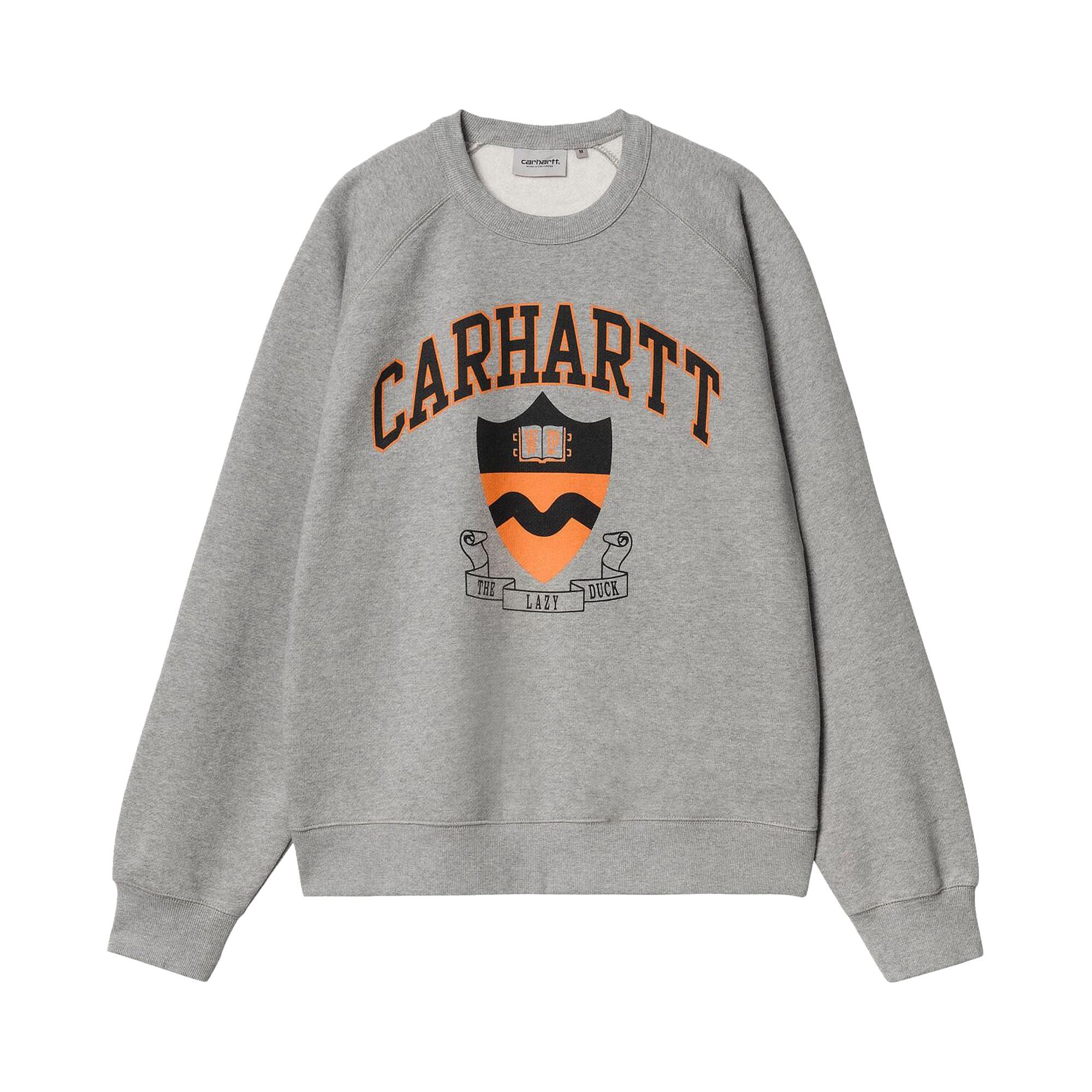 CARHARTT WIP｜ (LAZY DUCK ACADEMY SWEAT (I033936 V6XX)) Buy Carhartt WIP Lazy Duck Academy Sweatshirt 'Grey Heather