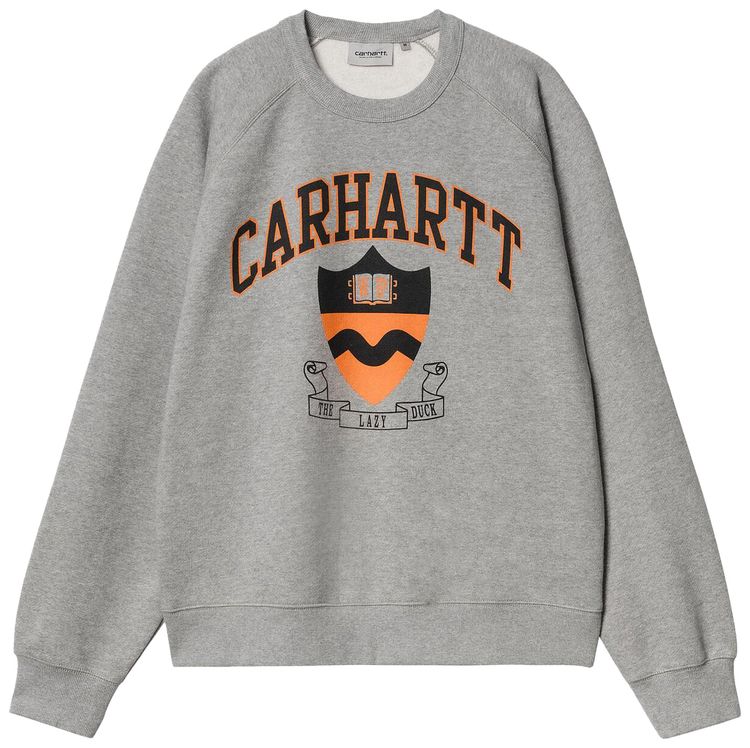 Carhartt WIP Lazy Duck Academy Sweatshirt Grey Heather