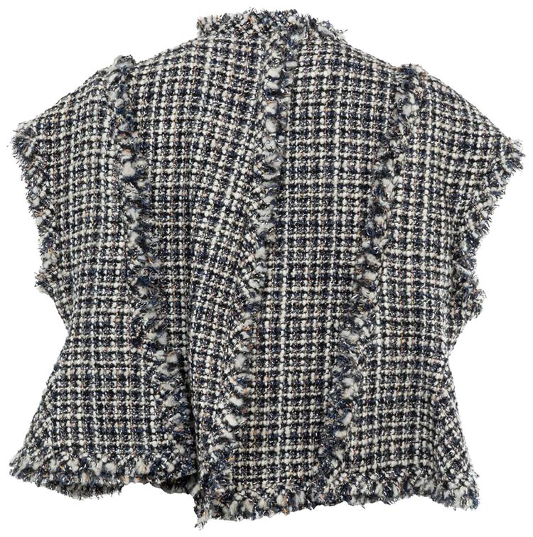 Sacai Tweed Vest Off WhiteBlue